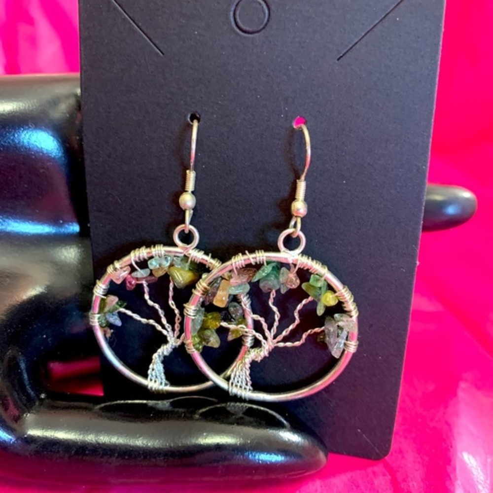🎁Tree of Life Precious Stone Earrings!